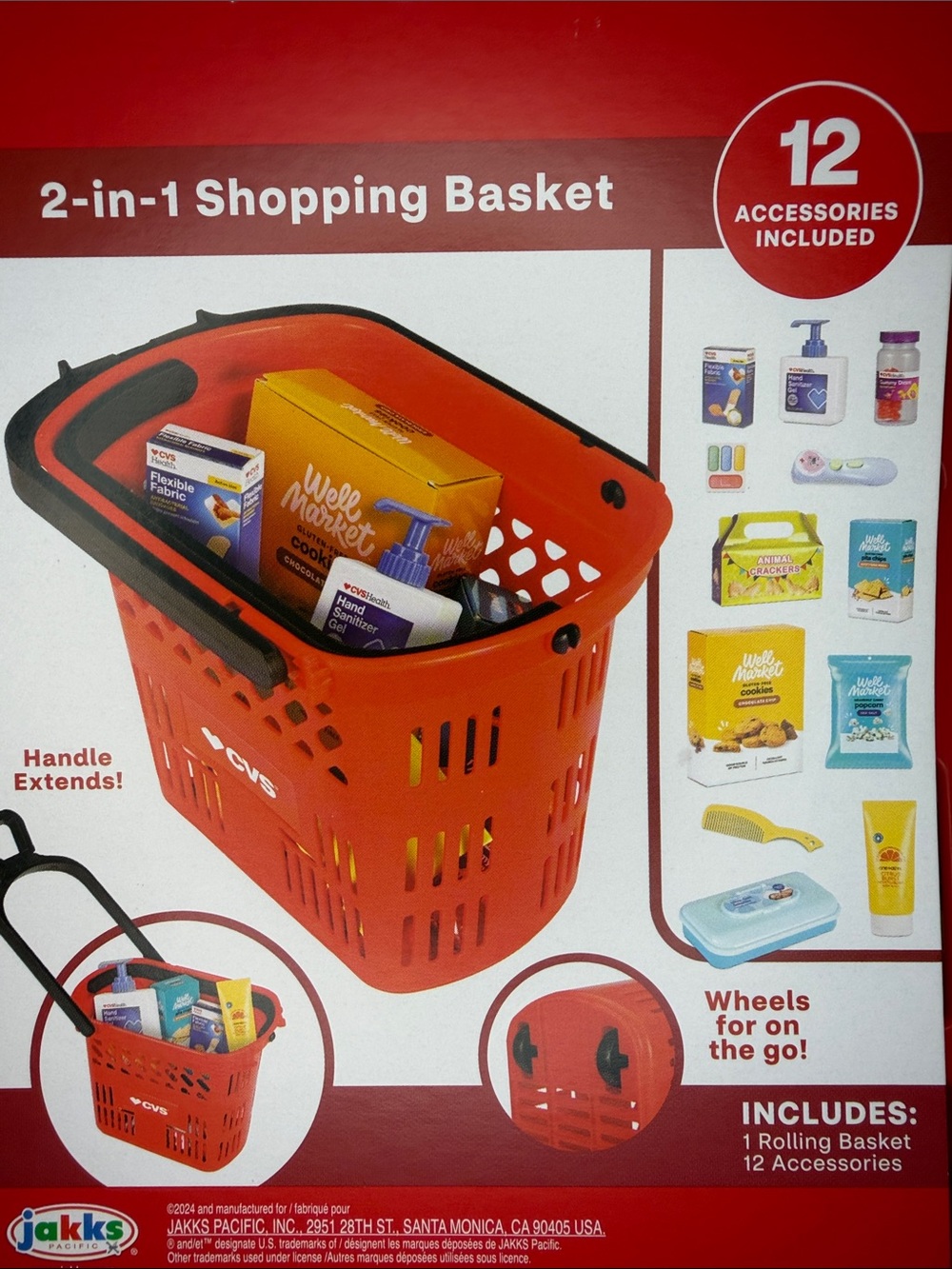 NWT CVS Red 2-in-1 Shopping Basket Toy - Picture 4 of 4